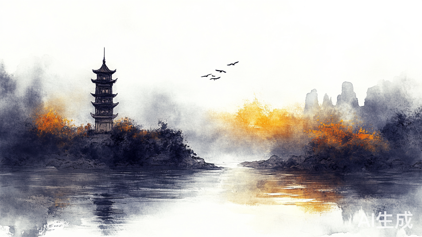 黄鹤楼孤独江上与黄鹤为伴