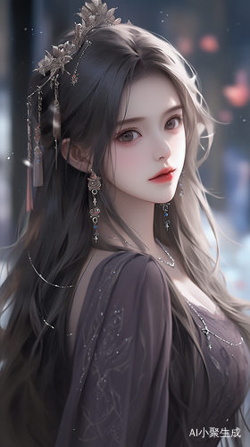 现代都市女孩加长半身照可爱迷人的小仙女形象
