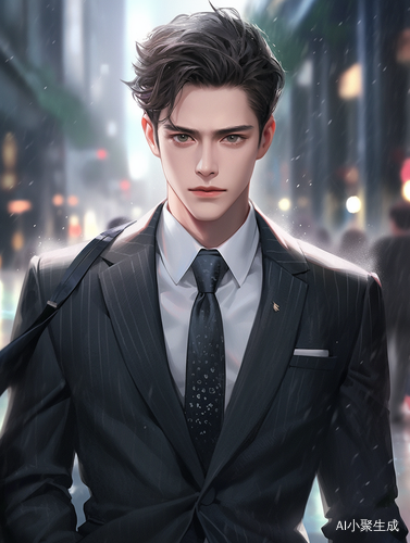 高大冷峻的男人与林晓的偶然对视