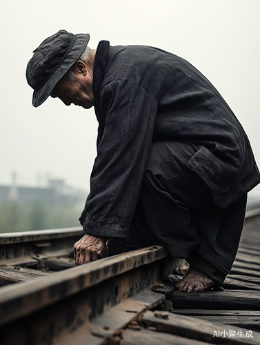 黑布小帽与月台背影的动人瞬间