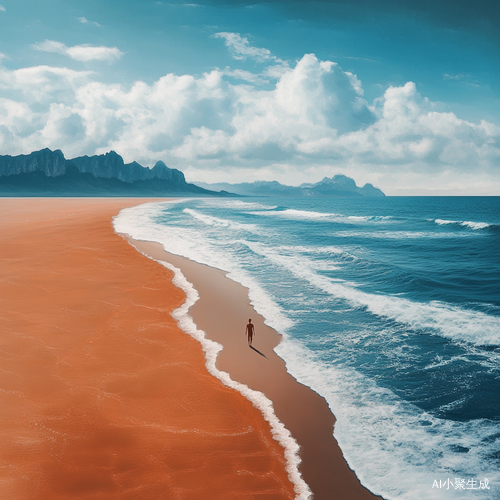海滩赶海的悠闲时光