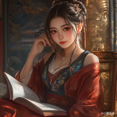 优美中国女生在贵族学校专心学习