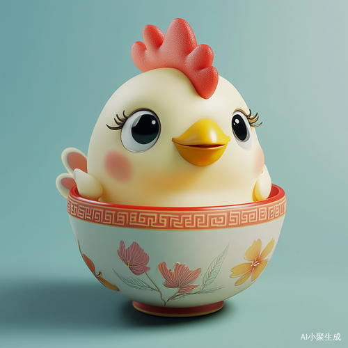 超萌钵钵鸡卡通形象3D迪士尼风格高清8k