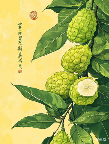 诺丽果手绘艺术作品展示