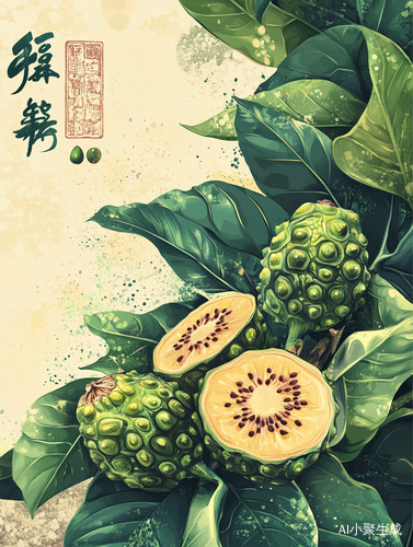 诺丽果手绘艺术作品展示