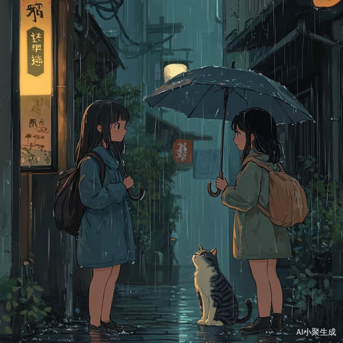 三岁女孩雨中为流浪猫遮雨的温馨故事