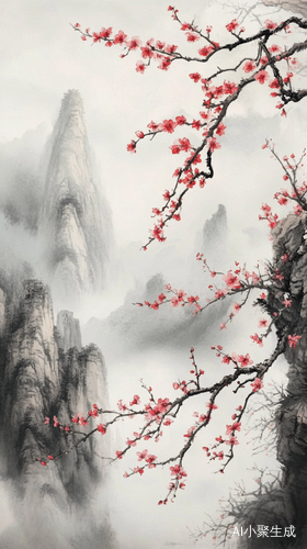 隋唐宋风格桃花山水画创作