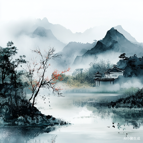 水墨丹青与摄影的完美结合展现山水如画的艺术世界
