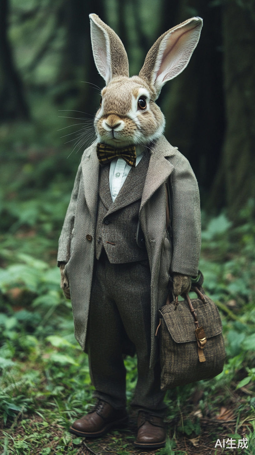 时尚大肚子彼得兔的森林穿搭