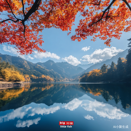 美丽山水风景照片分享在社交媒体平台