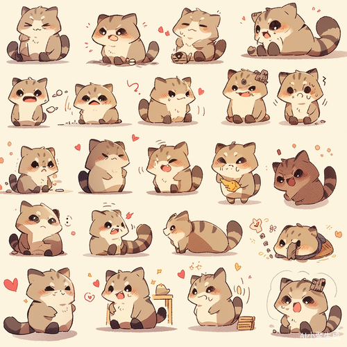 可爱浣猬多姿态插画温暖氛围品牌形象设计
