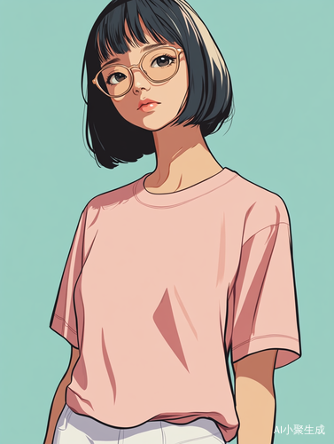 可爱中国女孩插画风形象描述