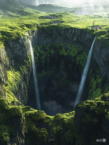 Erupting Volcano Crater with Lush Landscapes and Café by Photographer Steve Winter