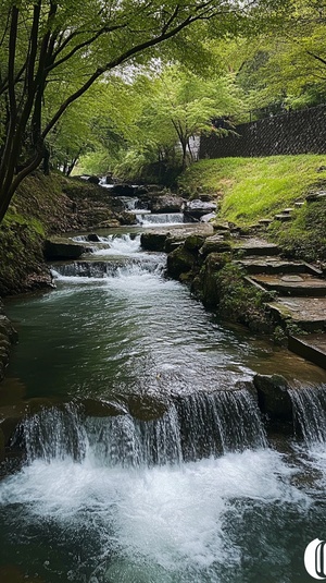 山间小河流水