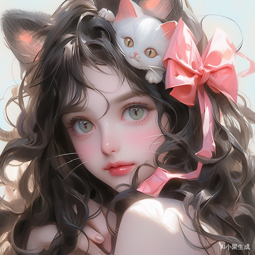 长发女孩与Hello Kitty猫咪以及剪刀的奇妙故事