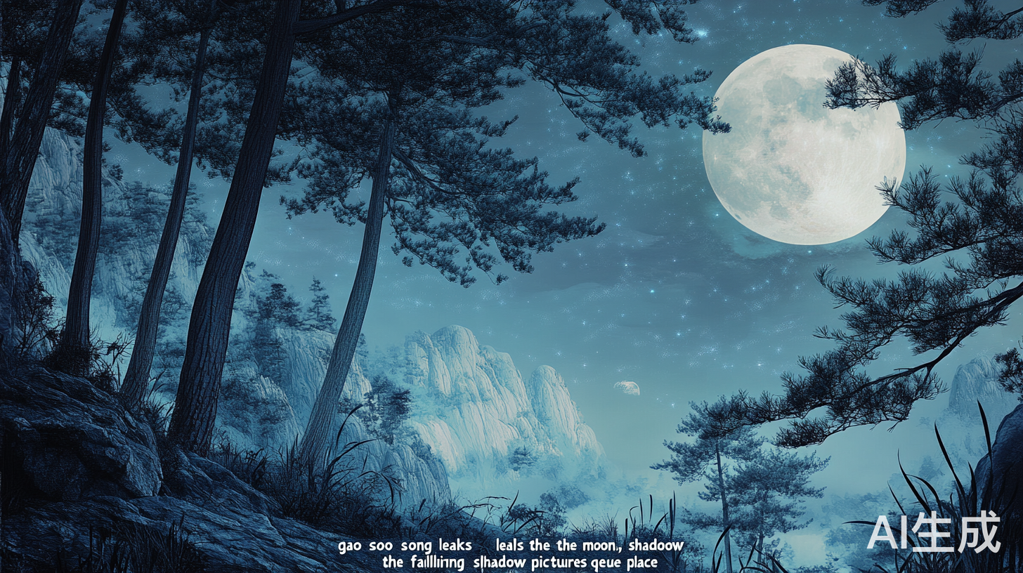 高松月光下的幽静夜景与如画影像
