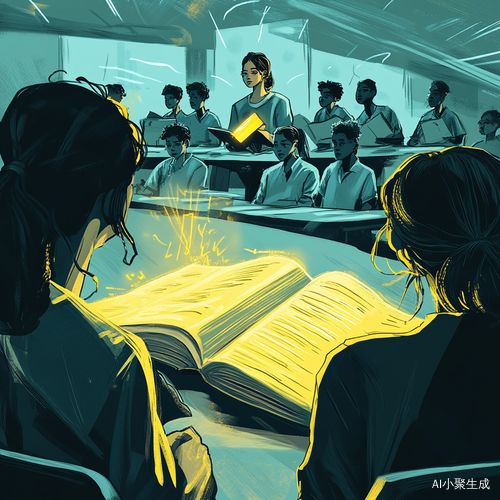 学生在教室中专注听讲使用荧光笔标记重点