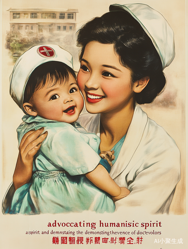 崇尚人文精神彰显医者仁心妇幼保健院医师节海报