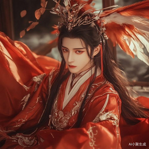 绝色动人的木灵希在喜宴上妆容精致凤冠加身