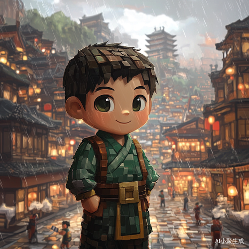 中国男生与Minecraft史蒂夫的奇妙搭档
