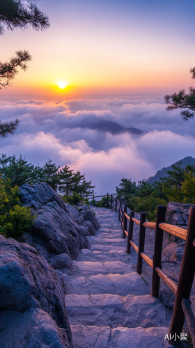 山顶日出云海美景高级摄影超高质量景象