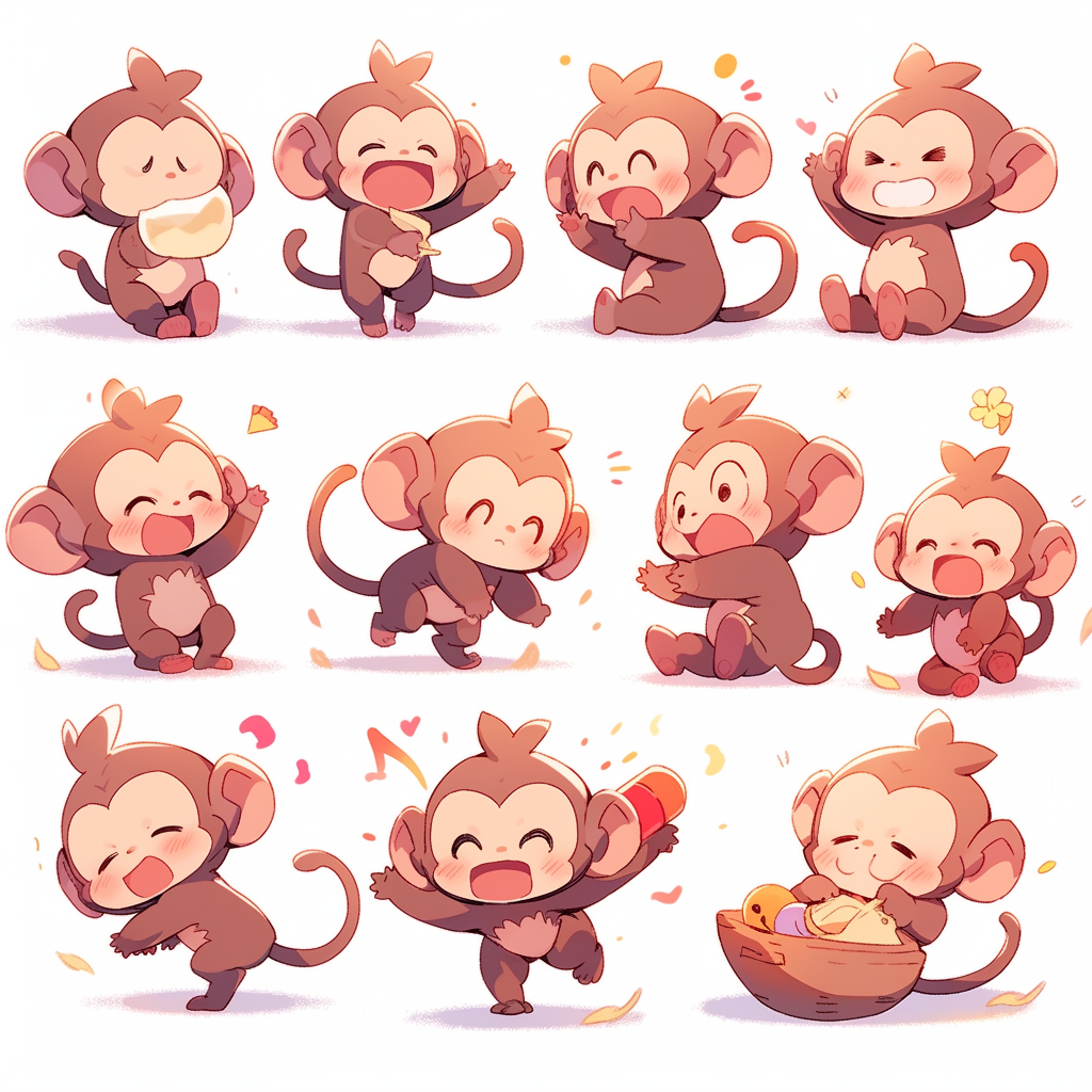 小猴子快乐洗澡的浴缸时光