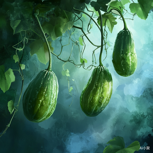 Green Gourds in Mystical Jungle Hand-Drawn Animation