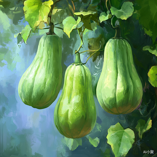 Green Gourds in Mystical Jungle Hand-Drawn Animation