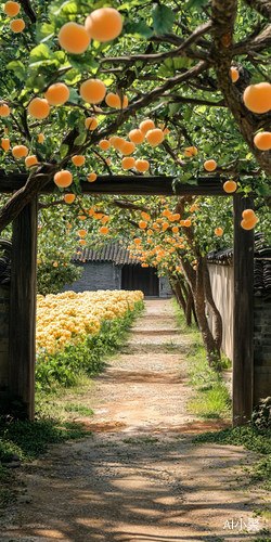 Early Summer Countryside in Southern China with Ripe Fruits and Blooming Gardens