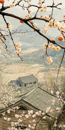 Early Summer Countryside in Southern China with Ripe Fruits and Blooming Gardens