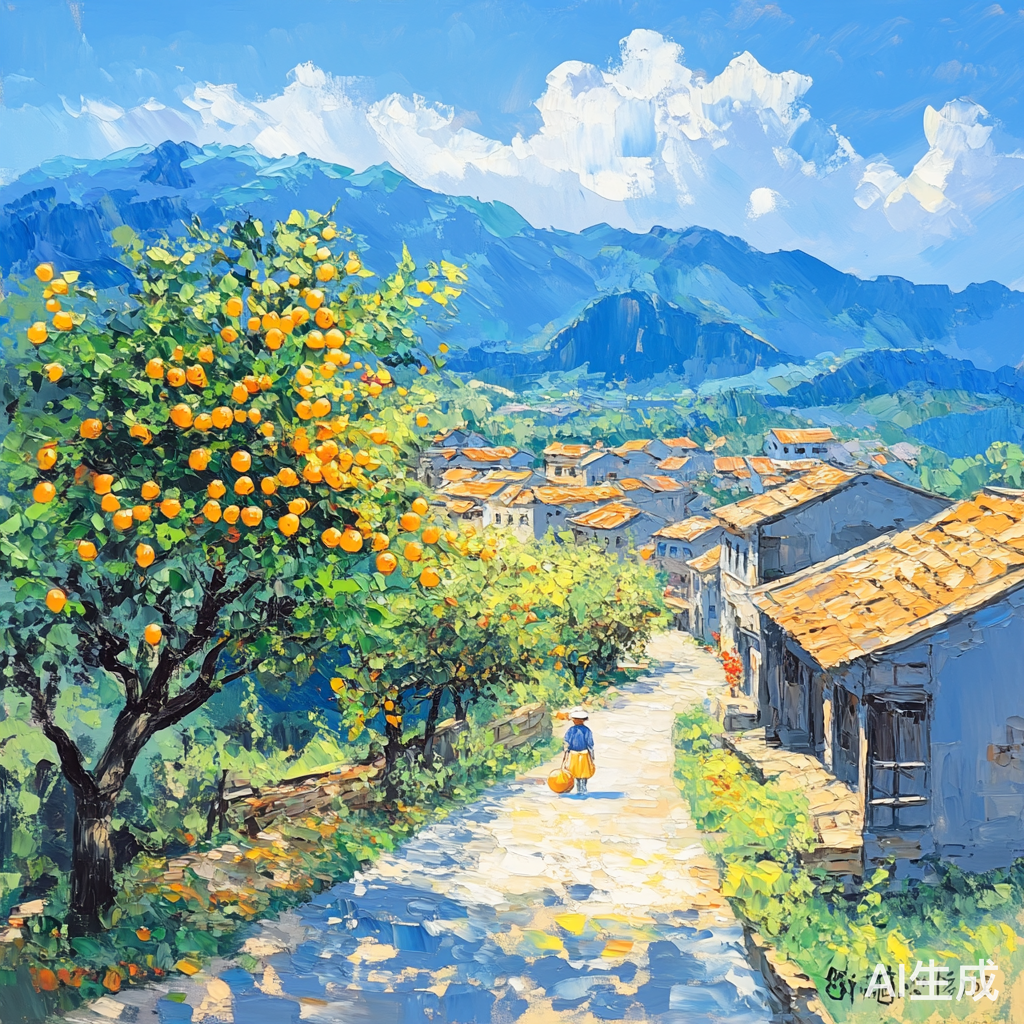 用画笔描绘美丽家乡的多角度展示