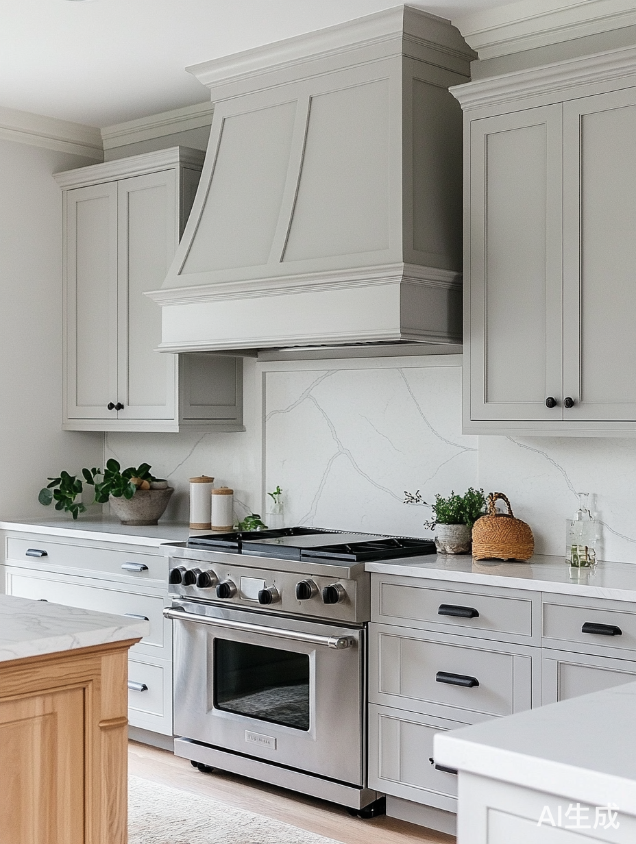 灰白色厨房设计图片展示