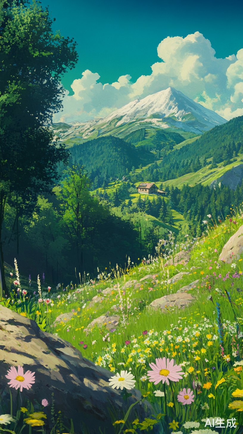 阿勒泰大草原宫崎骏治愈系动画电影场景