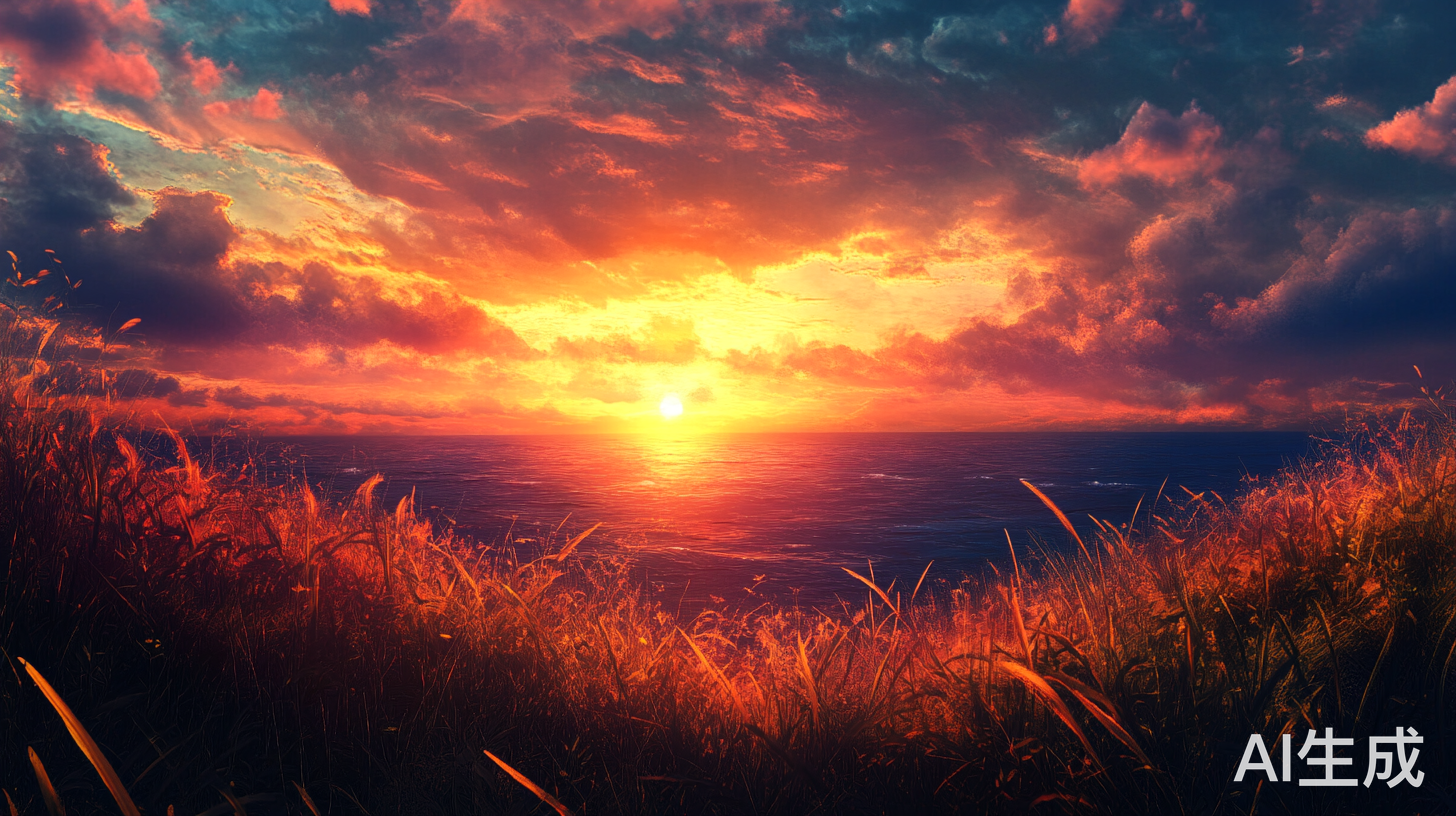 夕阳下的优美风景