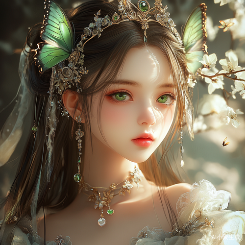 梦幻公主与星光背景的超清CG杰作
