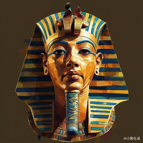 埃及法老拉美西斯二世Q版手绘风格头像