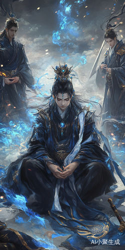 帅气阎王爷与黑白无常及孟婆钟馗共聚的神秘场景