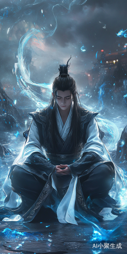 帅气阎王爷与黑白无常及孟婆钟馗共聚的神秘场景