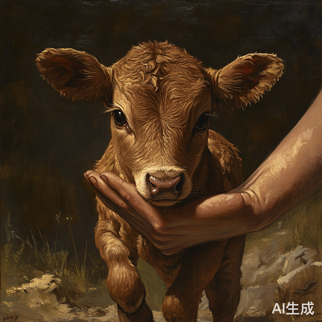 捧在手里的小牛