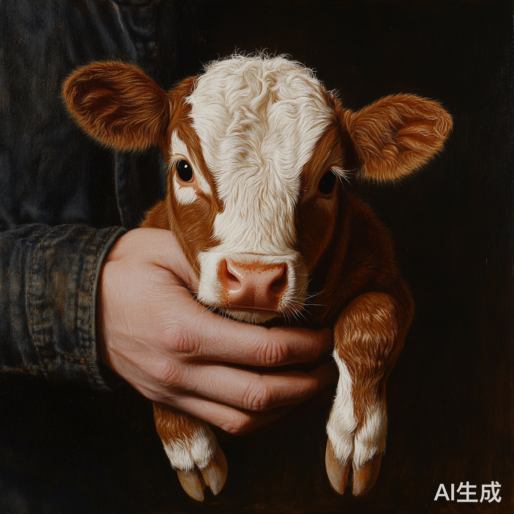 捧在手里的小牛