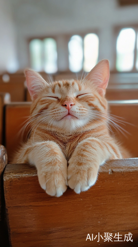 可爱小橘猫穿校服课堂打瞌睡