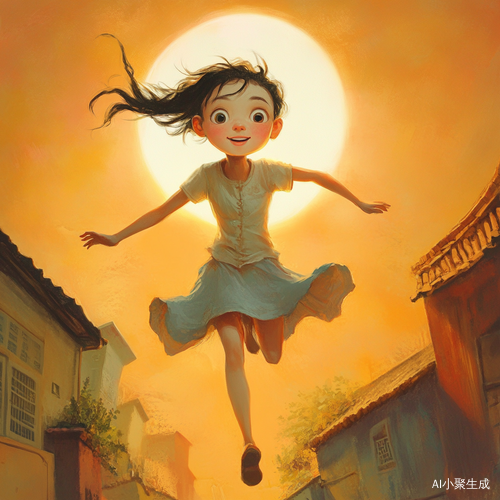 中国女孩大眼睛大长腿奔向阳光