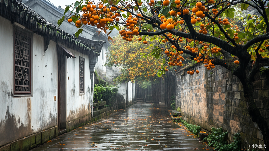 江南小镇秋日的宁静与温馨