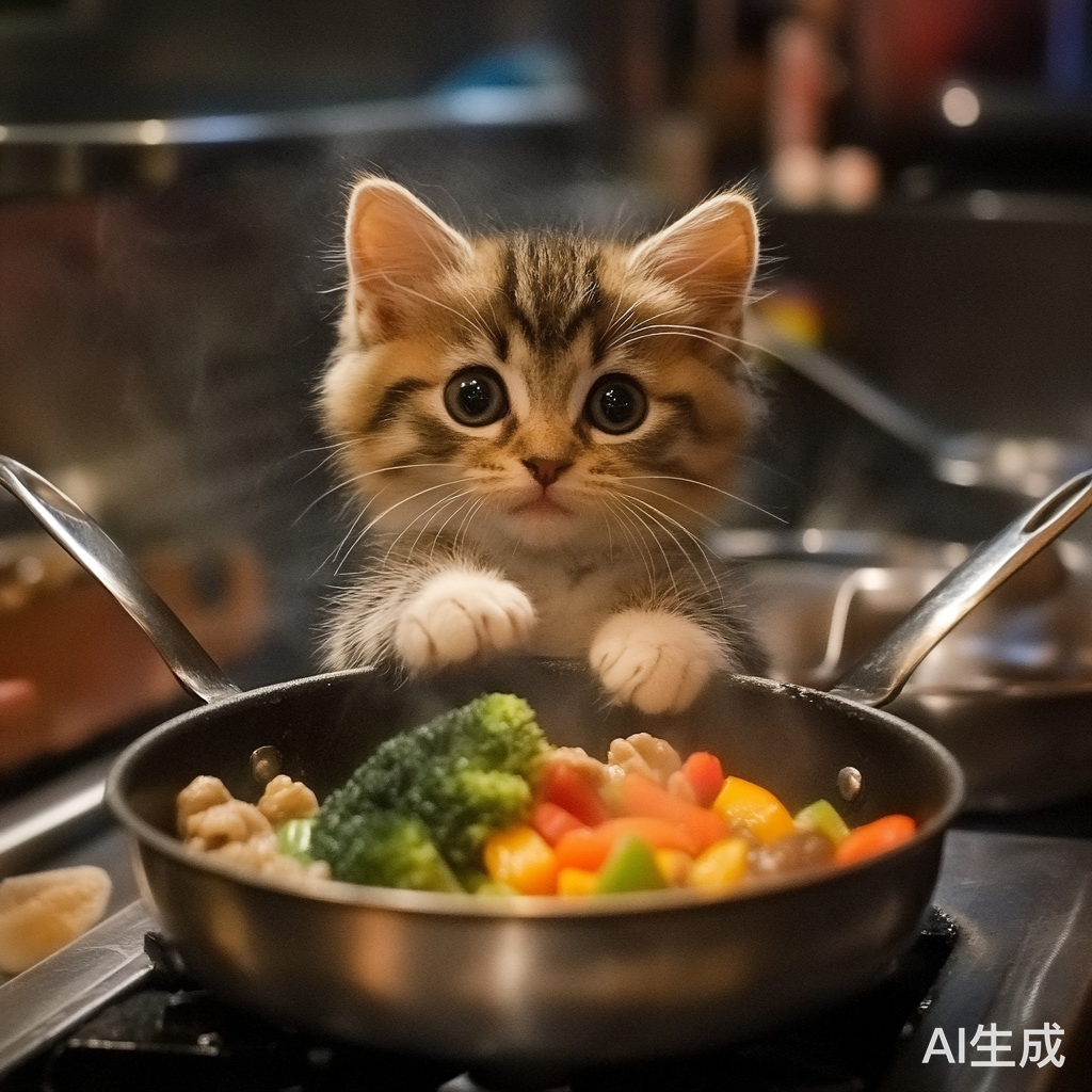 会炒菜的小猫咪