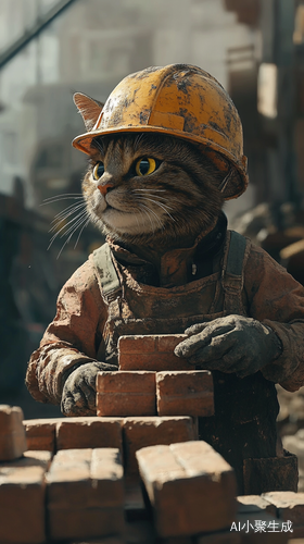 猫咪安全帽搬砖工地奇遇记