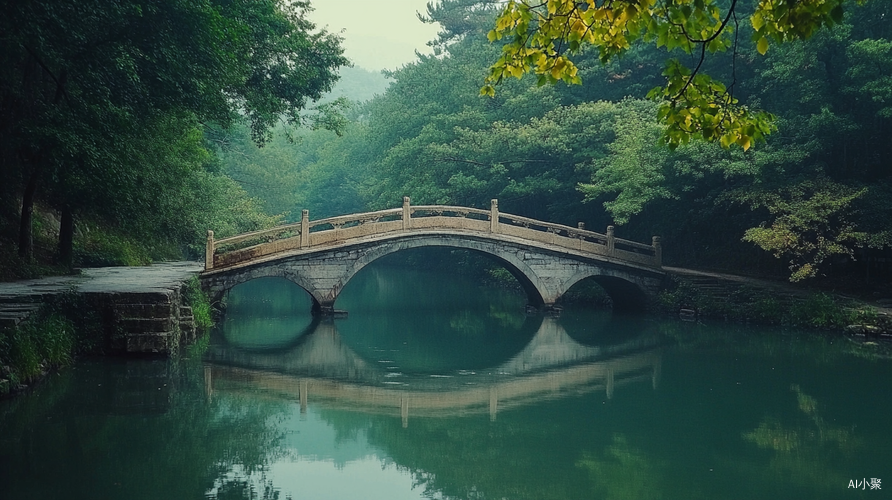 小桥溪水下的治愈风景