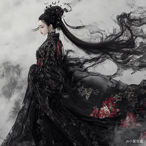 超凡脱俗的女子如烟般神秘华美