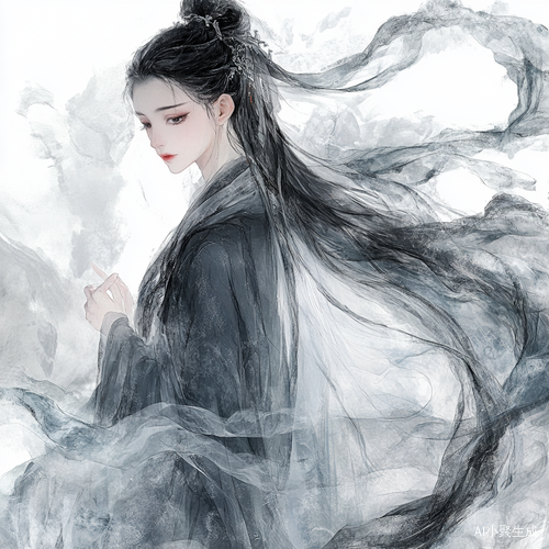 超凡脱俗的女子如烟般神秘华美