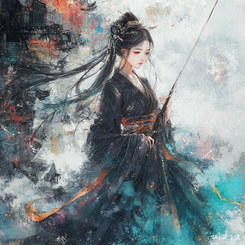 超凡脱俗的女子如烟般神秘华美