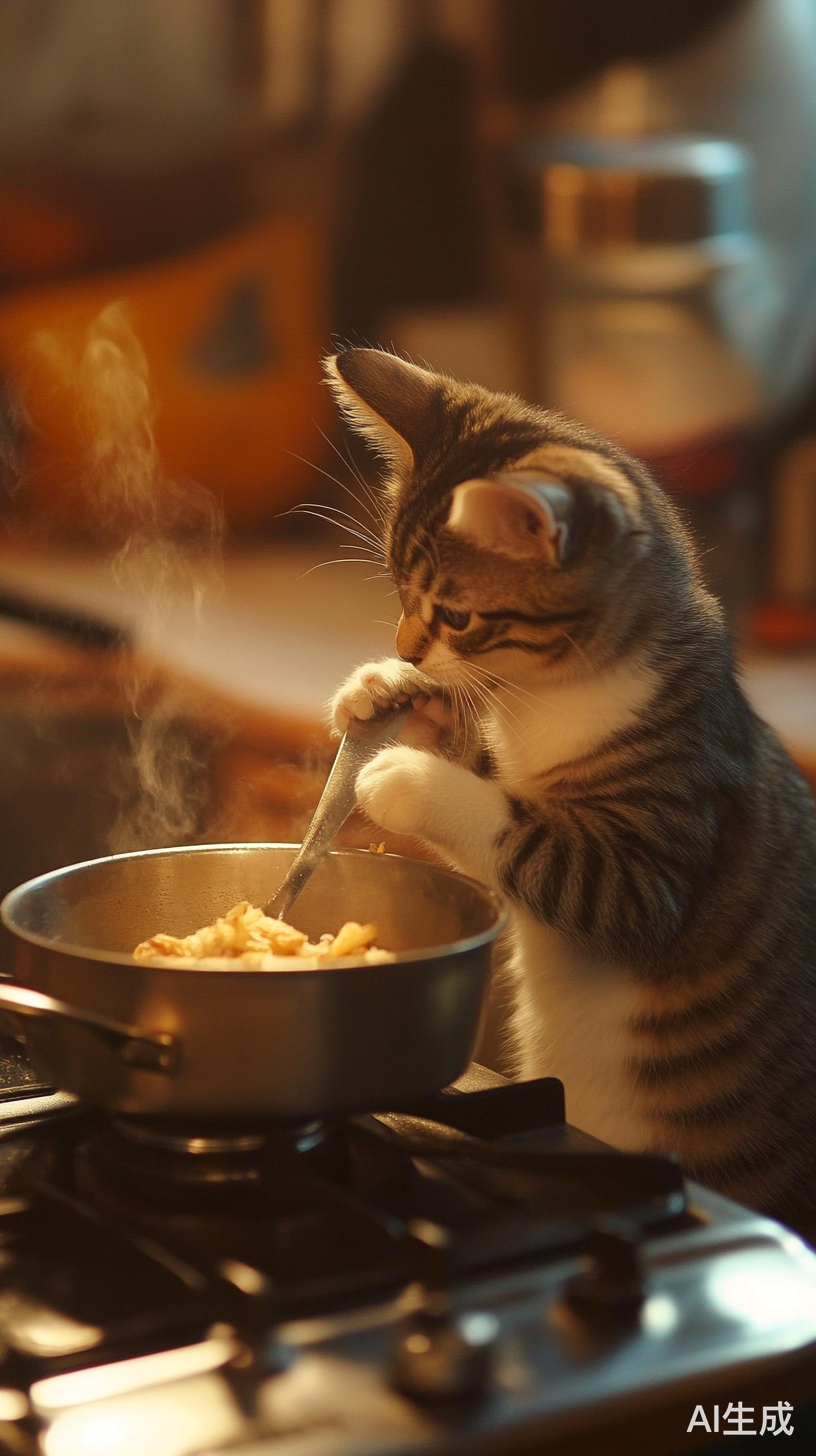 小猫的厨房探险